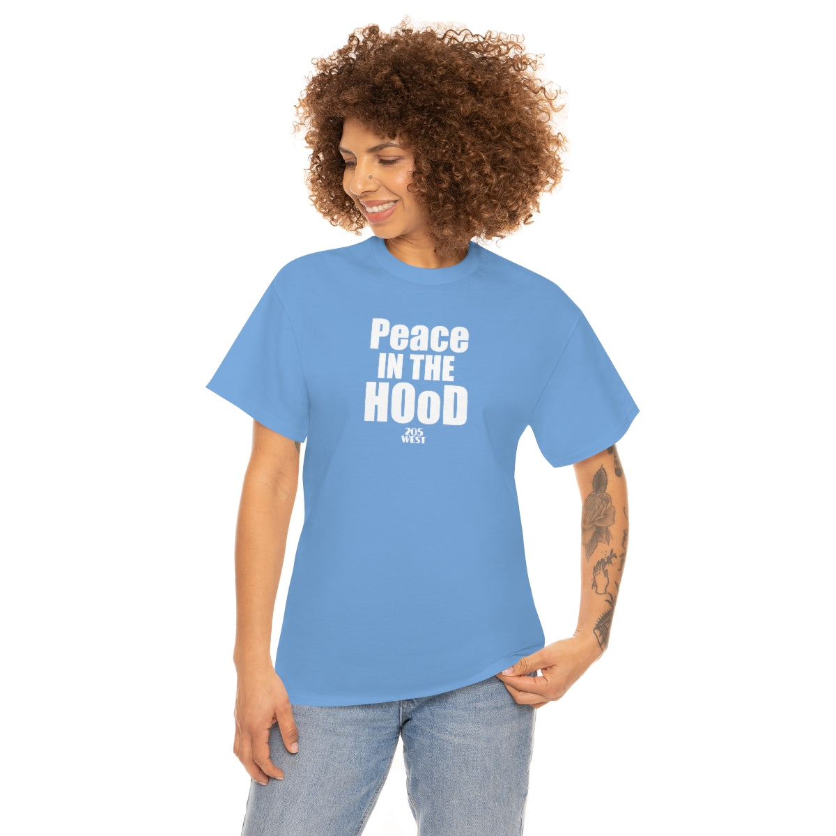“Peace In The HOoD” Heavy Cotton Tee