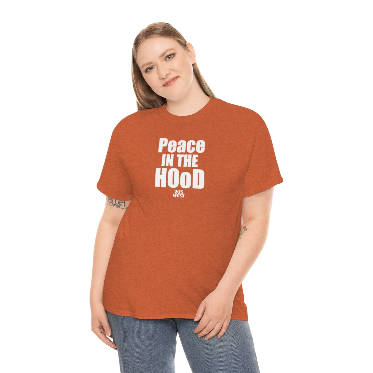 “Peace In The HOoD” Heavy Cotton Tee