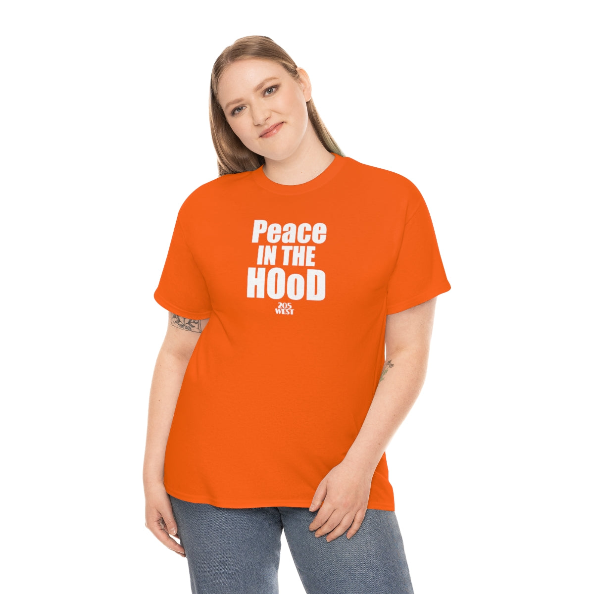 “Peace In The HOoD” Heavy Cotton Tee