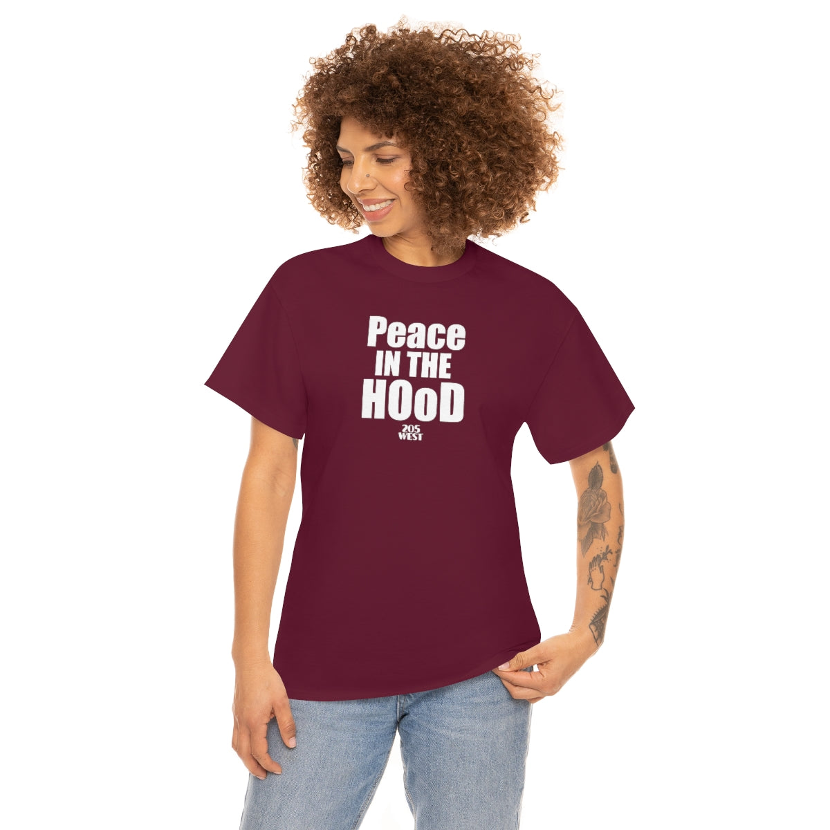 “Peace In The HOoD” Heavy Cotton Tee