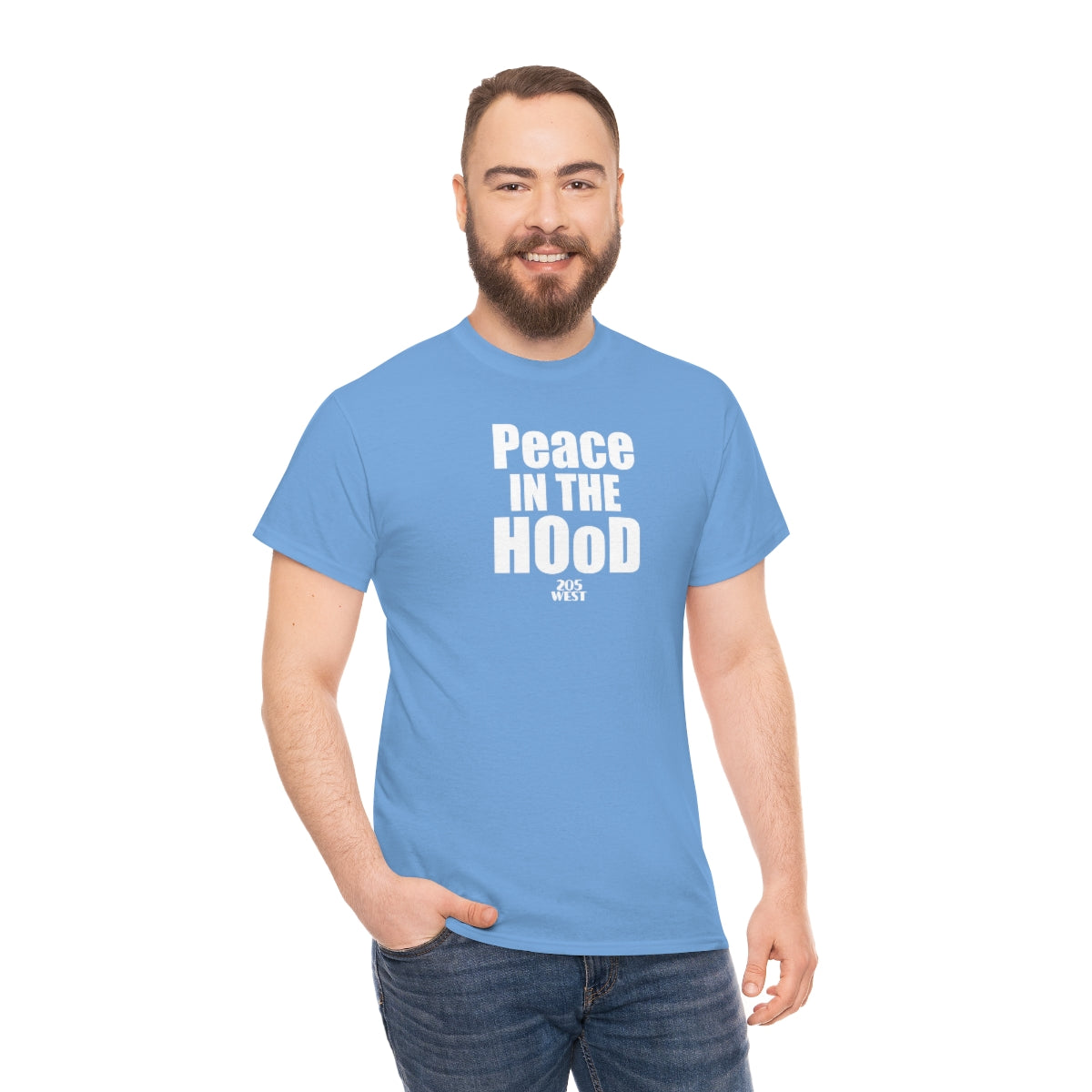 “Peace In The HOoD” Heavy Cotton Tee