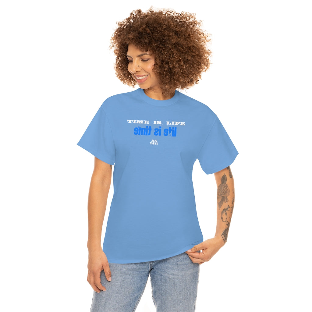 “TIME IS LIFE  & life is time “ Heavy Cotton Tee