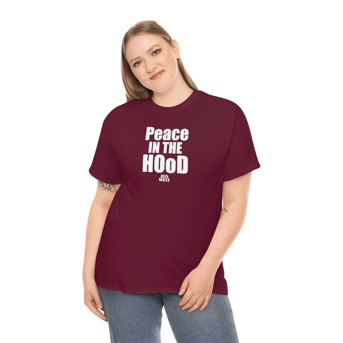 “Peace In The HOoD” Heavy Cotton Tee