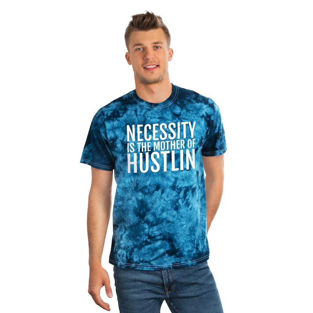 “NECESSITY IS THE MOTHER OF”Tie-Dye Tee, Crystal