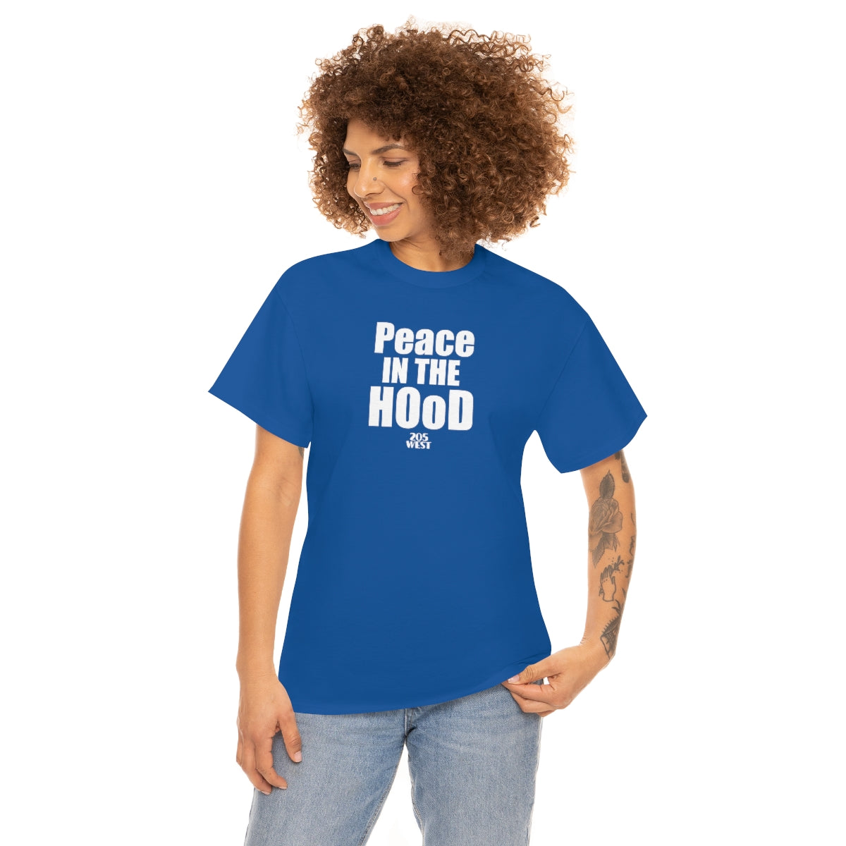 “Peace In The HOoD” Heavy Cotton Tee