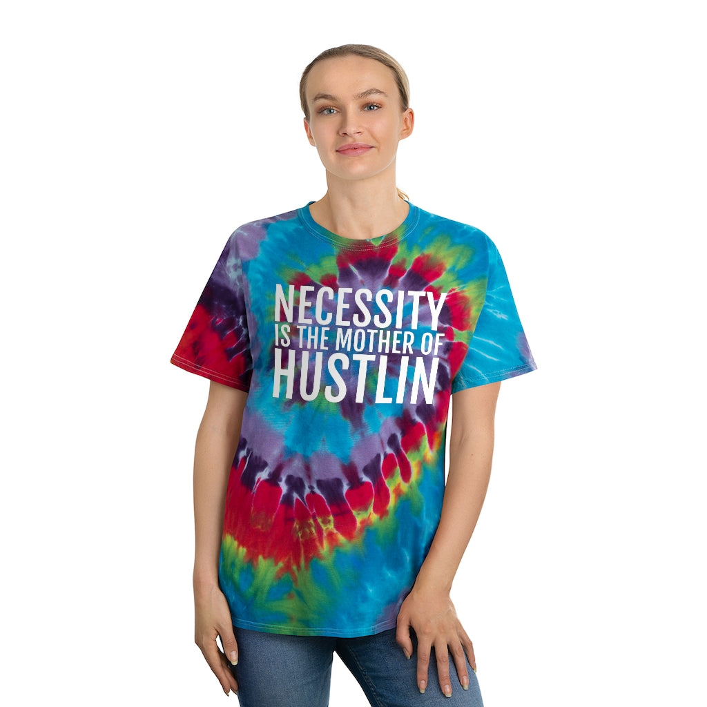 “NECESSITY IS TYE MOTHER OF”Tie-Dye Tee, Spiral