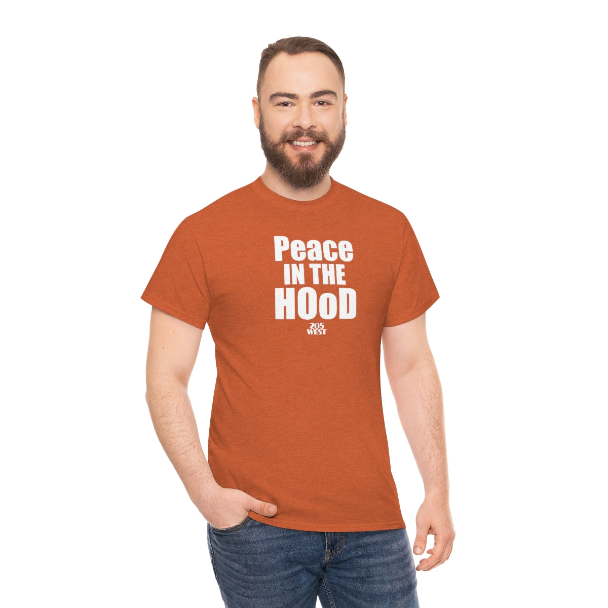 “Peace In The HOoD” Heavy Cotton Tee