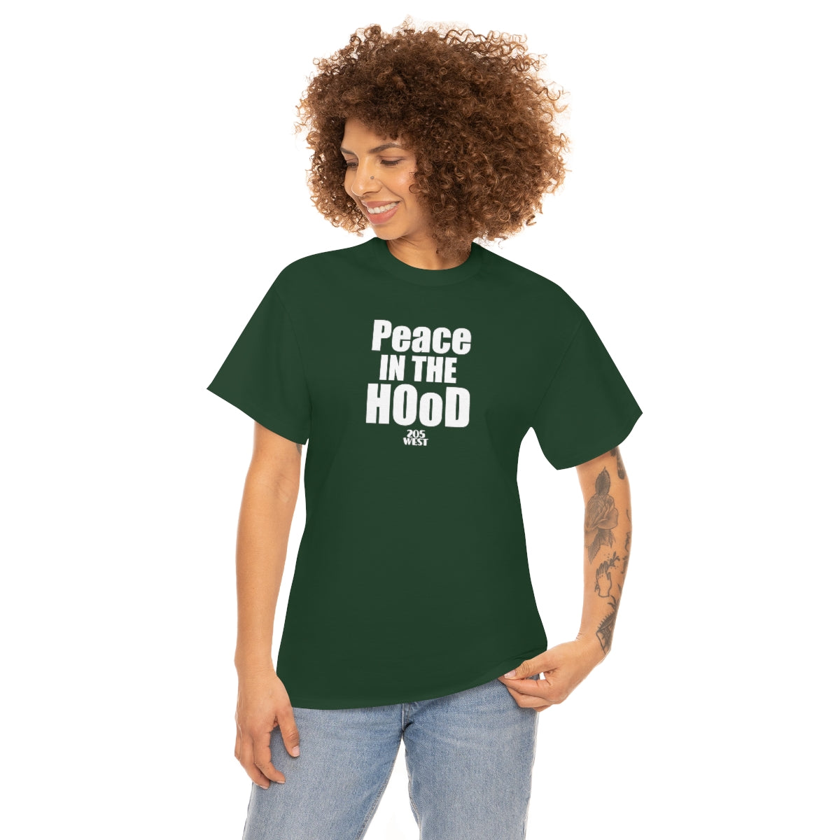 “Peace In The HOoD” Heavy Cotton Tee