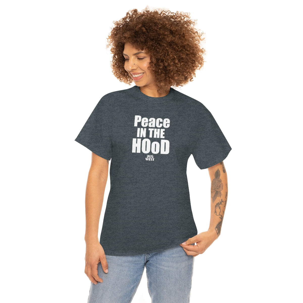 “Peace In The HOoD” Heavy Cotton Tee